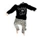 2021 Baby Girl Clothes Daddy's Little Girl Romper Jumpsuit Leopard Pants Headband Outfit Set