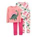 Child of Mine by Carter's Baby & Toddler Girls Long Sleeve Snug Fit Cotton Pajamas, 4-Piece Set (9M-5T)