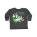 Inktastic Reading is Magical Dragon Green Dragon with Book Toddler Long Sleeve T-Shirt Unisex Retro Heather Smoke 5/6T
