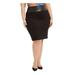 CALVIN KLEIN Womens Black Zippered Knee Length Pencil Evening Skirt Size 22W