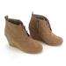 Women's Dolce Vita Terri Lace Up Wedge Booties Color: Light Taupe Size: 5.5 US