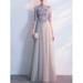Junior Slim Lace Decorated Wedding Party Dress