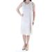 CALVIN KLEIN $119 Womens New 1443 Beige Ivory Printed Shift Dress 8 B+B