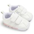 Newborn Baby Boy Girl Soft Sole Canvas Sneakers White Pram Shoes Trainers