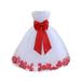 Ekidsbridal White Tulle Rose Petals Flower Girl Dresses Special Occasions Dresses Wedding Tulle Dresses Toddler Girl Dresses Pageant Dresses Ball Gown Birthday Girl Dress Easter Summer Dresses 302T