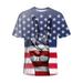 Niuer Mens 3D Print American Flag Tee Summer Casual Novelty Shirts Gym Workout Bodybuilding Basic Tee