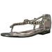 2 Lips Too Women's Too Nikita Flat Sandal, Silver, 6 M US