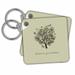 3dRose Butterfly Tree Believe in Your Dreams - Key Chains, 2.25 by 2.25-inch, set of 2