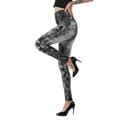 Jeggings for Women Denim Print Seamless High Waisted Elastic Leggings Skinny Distressed Pants