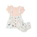 Wonder Nation Baby Girl Pinafore Dress & T-shirt Outfit, 3pc set
