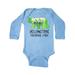 Inktastic Yellowstone National Park- Mountains and Bear Shape Newborn Long Sleeve Bodysuit Unisex Light Blue Newborn