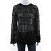 Tory Burch Womens Wool Sequin Long Sleeve Lansing Sweater Black Size Large