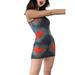 Loliuicca Women Boho Mini Dress Y2k E-Girls 90s Strap Tank Dress Bohemian Bodycon Dress