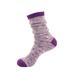 Women's Vintage Ribbed Style Slouch Boot Cotton Fall Winter Crew Socks - 1 Pair (Purple)