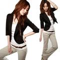 ZAVAREA Solid Office Lady Casual Jacket Single Breasted Women Blazer Mujer 3/4 Sleeve Women Blazers and Jackets Outwear Clothes