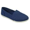 Soda Flat Women Shoes Linen Canvas Slip On Loafers Memory Foam Gel Insoles OBJI-S Blue Navy 7.5