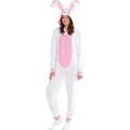 Amscan Easter Bunny One Piece Pajamas for Adults, Fleece, Large/Extra Large, with Attached Hood and Bunny Tail