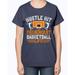 Hustle, hit. Never quit basketball life- Basketball - Ladies T-Shirt