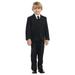 Avery Hill 5-Piece Boy's 2-Button Dress Suit Set - Black, Charcoal, Navy, Brown