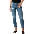 Silver Jeans Co. Women's Beau Mid Rise Slim Leg Jeans, Waist Sizes 24-36