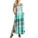 Sexy Dance Tie Dye Dress Sleepwear Casual Loose Pajama Dress Crew Neck Summer Women Maxi Dress