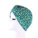 New Womenâ€™s Cotton Turban ( Blue Yellow Flower Prints ) Beanie Head Wrap Chemo Cap Hair Loss Hat Sleep Cap