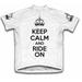 Keep Calm and Ride On Microfiber Short-Sleeved Ladies' Cycling Jersey, Assorted Sizes