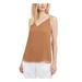 Calvin Klein Womens Petites Sleeveless Office Wear Camisole Top