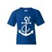 Youth White Anchor T-Shirt For Girls and Boys