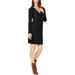 Michael Kors Womens Ribbed Lace Up Sweater Dress
