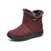 Wazshop Women's Snow Ankle Boots Ladies Winter Warm Fur Lined Waterproof Sneakers Shoes