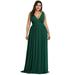 Ever-Pretty Womens A-Line Plus Size Sun Dresses for Women 90162 Green US18