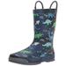 Western Chief Kids Space Dinos Rain Boot, Navy, 8