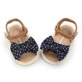 SUPERHOMUSE 1 Pair Fashion Girls Canvas Bow-knot Sandals Kids Beach Shoes Baby Walking Shoes First Walkers