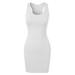 Made by Olivia Women's Fitted Sleeveless Sexy Body-Con Racer-Back Round Neck Mini Dress