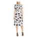 MICHAEL Michael Kors Womens Floral Print Pintuck Midi Dress