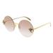 Alexander McQueen Couture AM0207S Sunglasses 004 Gold