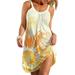 Plus Size Women T-Shirt Dress Tops Ladies Boho Kaftan Tunic Dress Casual Loose Short Mini Dress