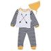 Newborn Baby Boy Clothes Arrow Striped Top Shirt Pant Hat Outfits Striped Pants 3Pcs Outfits Set