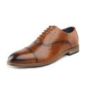 Bruno Marc Mens Brogue Oxford Shoes Lace up Wing Tip Dress Shoes Casual Shoes WILLIAM_1 CAMEL Size 7