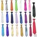 Satin Solid 23 Color Clip on Long tie Necktie for Boys Formal Tuxedo Suits S-20