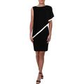 Lauren Ralph Lauren Womens Timna One Shoulder Two Tone Cocktail Dress