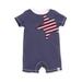 Baby Boy Burt's Bees Baby Organic Stripe Star Americana Romper, One Piece Outfit (Baby Boys)