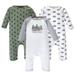 Touched by Nature Baby Boy Organic Cotton Coveralls, 3-pack