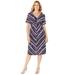 Catherines Women's Plus Size Violet Twist-Knot Fit & Flare Dress