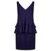 Lauren Ralph Lauren Women's Sleeveless V Neck Mini Cocktail Dress Navy Blue 10