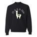 Fa la la la llama Xmas Ilama Christmas Unisex Crewneck Graphic Sweatshirt, Black, 4XL