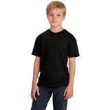 Port & Company Youth 5.4-oz Cotton T-Shirt. Jet Black. L.
