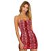 Zewfffr Sexy Halter Hip-wrapped Dresses Women Backless Snake Skin Print Dress (S)