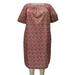 A Personal Touch Women's Plus Size Square Neck Lounging Dress - Flowering Garden - 3X